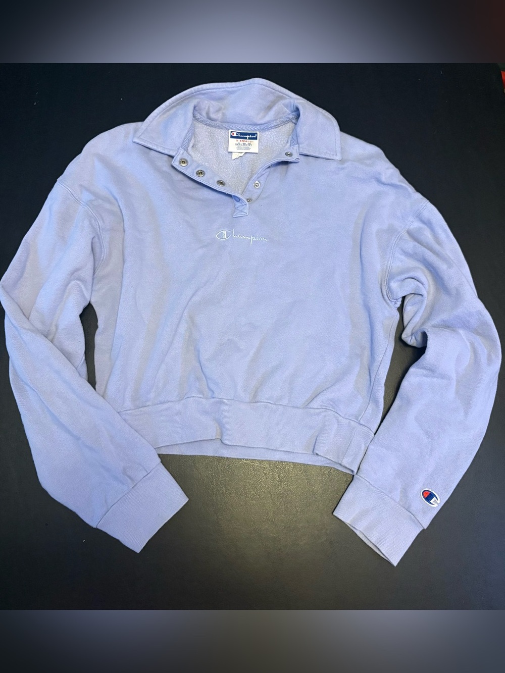 Champion women’s Lavender Snap-Up Sweatshirt - X-Small